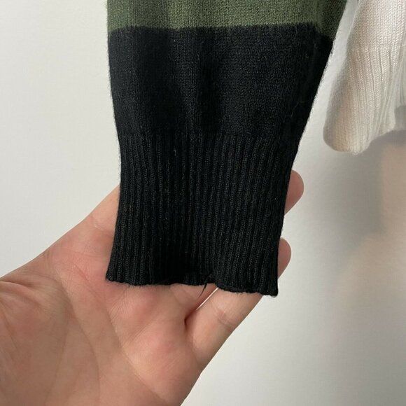 3/$15 Its Our Time White Black Green Long Sleeve Top but - Picture 3 of 7